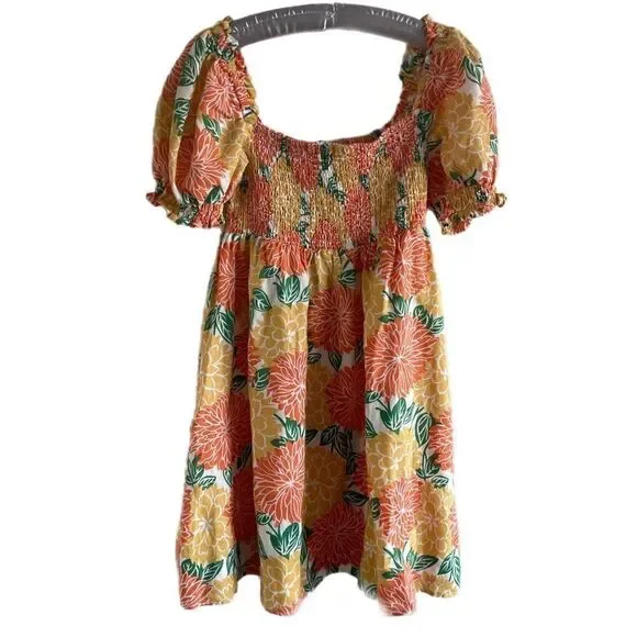House of Harlow 1960 Floral Linen Poplin Mini Dress - eharrisgallery.com